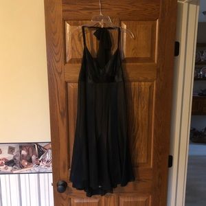 BCBG Black chiffon halter dress